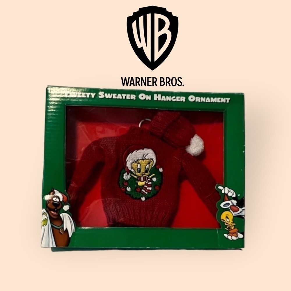 🎄Warner Bros., 90’s VINTAGE NWT Looney Tunes tweety bird CHRISTMAS ORNAMENT.